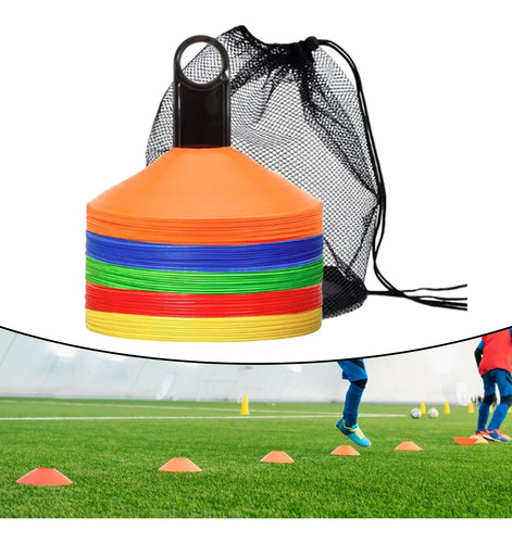 50x Conos De Fútbol Conos Deportivos Uso Versátil Conos De