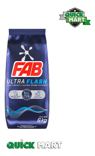 Jabón Fab Polvo Ultra Flash 6kg - Kg a $59999