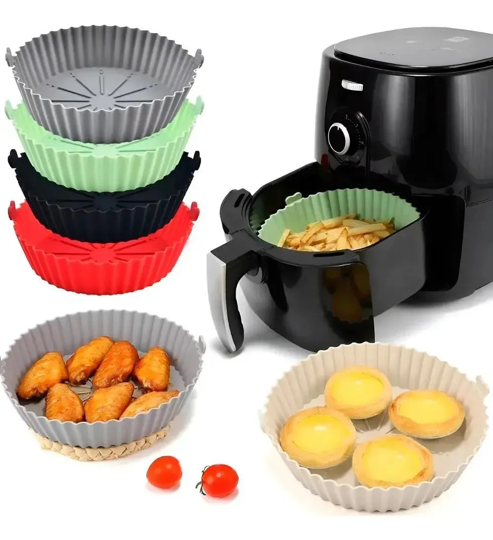 Cesto Forma De Silicone Airfryer Protetor Antiaderente Prati