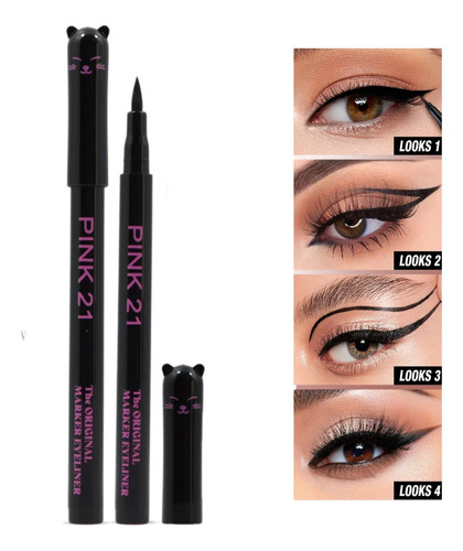 Delineador En Fibra Gatito Marker Eyeliner Pink 21