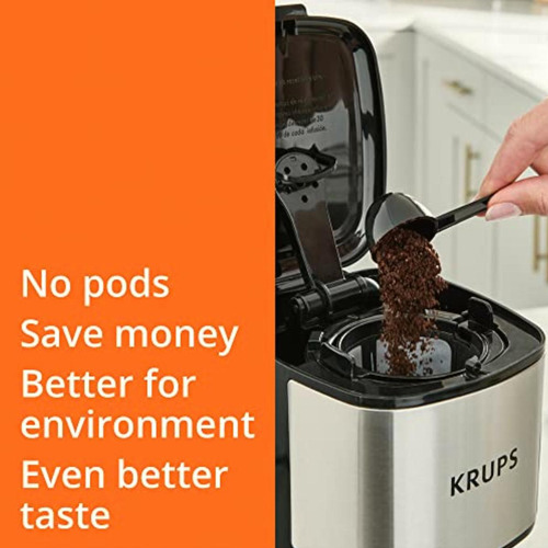 Cafetera Personal De Filtro Krups To Go Inoxidable Con