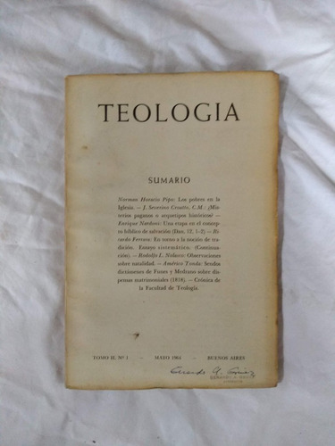 Revista Teología Ii 1 - Pipo Croatto Nardoni Nolasco Tonda