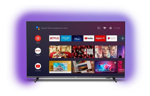 Imagem 3 de 4 de Smart Tv Philips 55 Cinza Ambilight Uhd Led 4k 55pug7906/78