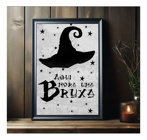 Quadro Decorativo Bruxa Witches Witch Halloween Wicca 