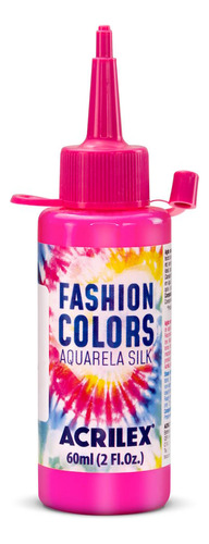 Tinta Aquarela Silk 60ml Acrilex - Fashion Colors Tie Dye Cor 112-pink