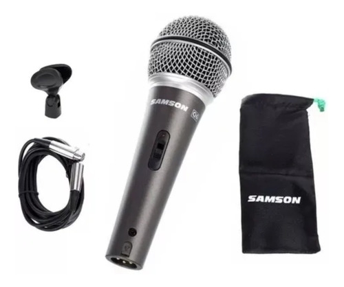 Microfono Dinamico Samosn Q6 Con Cable Funda Y Pipeta