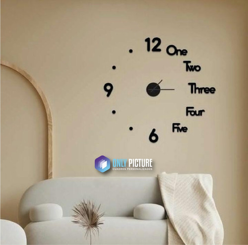 Imagen 3 de 3 de Reloj De Pared Madera Artesanal Grande Deco 75x75 Cm
