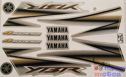 Kit Faixa Adesivo Yamaha Ybr 125 Prata 2005