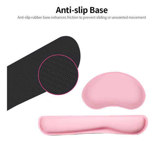 Almohadillas Viscoelásticas Para Teclado Y Ratón Con Base An