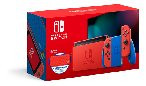 Consola Nintendo Switch Edición De Mario Color Rojo Y Azul