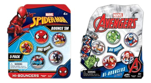 Marvel Avengers & Spiderman Bouncy Balls Superballs Super Hi