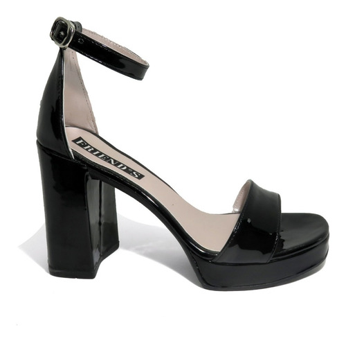 Imagen 2 de 5 de Sandalia Plataforma Zapato Vestir Mujer Taco 10 Cm Noche