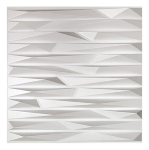 Panel Decorativo 3d De Pvc Blanco 16pz 50x50cm 4m2.(t125)