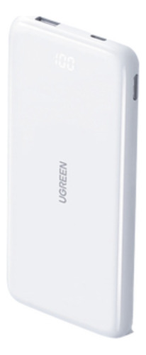 Ugreen Power Bank 10000 Mah Pd 3.0 20w Pantalla Inteligente Color Blanco