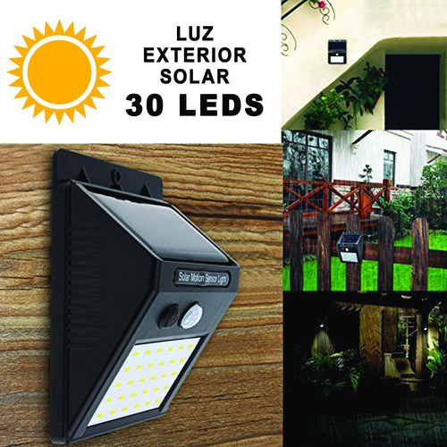 Panel Reflector Solar 20 Led Sensor Movimiento Exterior