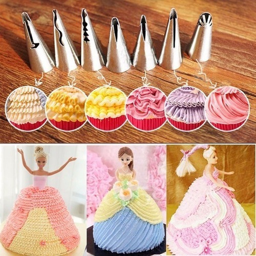 Imagen 3 de 3 de Set De 7 Picos Boquillas Para Volados Repostería Tortas