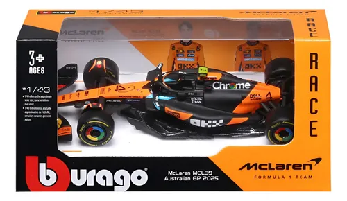 Fórmula 1 Mclaren Mcl39 2025 Lando Norris 1:43 Bburago Minia