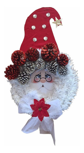 Figura Santa Claus Adorno Navideño Pared / Puerta 80 Cm 