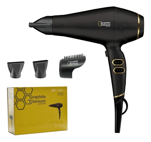 Secador Cabello Babyliss Grafito Titanium 2000 Watt Ionico