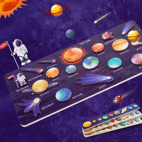 Sistema Solar Mzl Large Log, Rompecabezas Educativo De Mader