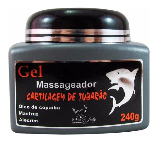 Kit 06 Gel Massageador Cartilagem De Tubarão Sanjully 240g