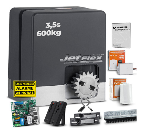 Kit Motor Ppa Dz Jetflex Wifi 3,5m Crem Tx Car Portão 650kg