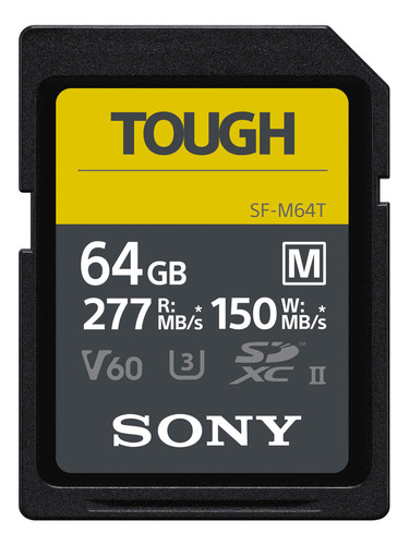 Cartão Memória Sony Sd Xc 64gb 277mb/s Uhs-ii V60 U3 Sf-m64t