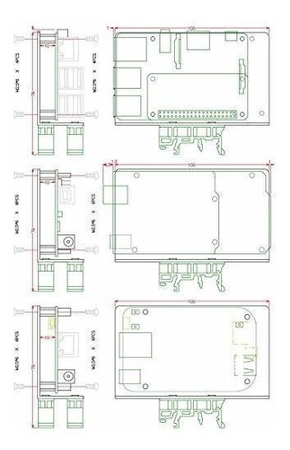 Soporte Carril Din Para Raspberry Pi 2 3 Zero Arduino