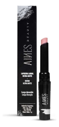 Lapicera Labial Aines Beauty Ultra Matte Larga Duración 1g Acabado Ultra Mate Color Amber Biz