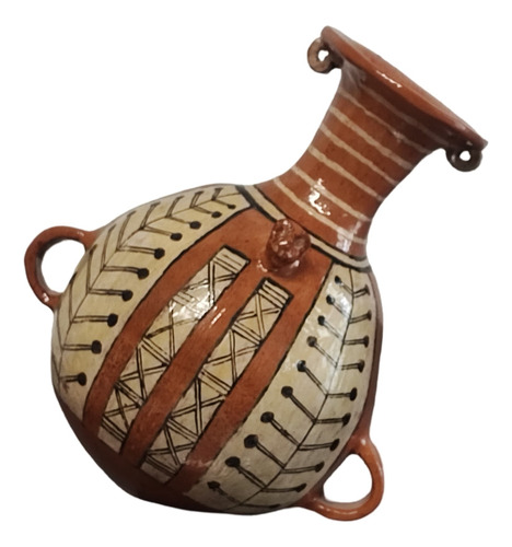 Jarrón Arríbalo Inca Ceremonial Ceramica Esmaltada Replica Terracota Aribalo