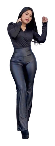 Pantalon Mujer  Latex Pata Elefante L-xl