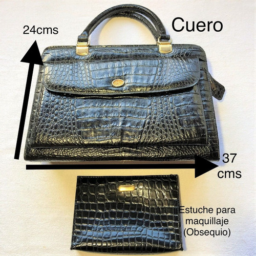 Bolso Para Dama En Cuero, Resistente Y Muy Elegante+obsequio