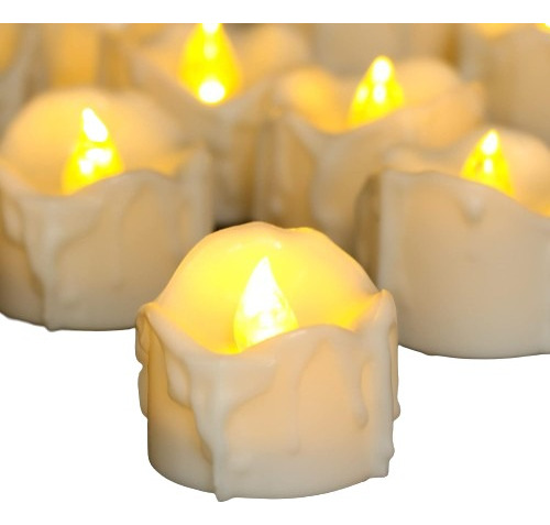 Velas De Led  3cm Blanco Calido Con Temporizador X 12 U.