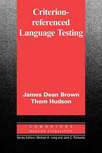 Libro Criterion Referenced Language Testing De Vvaa Cambridg