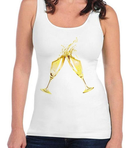 Musculosa Copas De Champagnes Boda Brindis