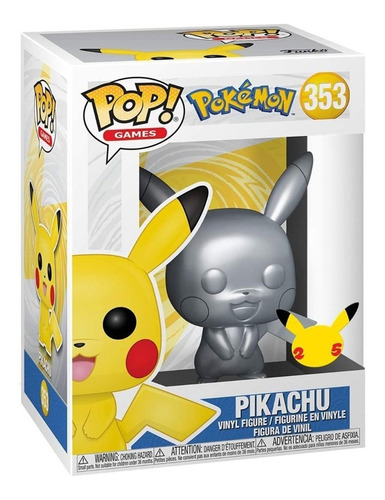 Funko Pop Pokemon Pikachu Silver