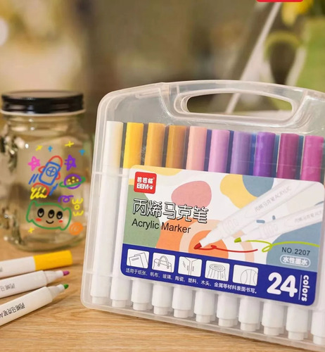 Lápices Acrílicos Marcadores 24 Colores Acrylic Paint Marker