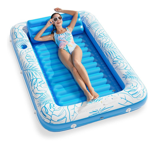 Jasonwell - Tumbona Inflable Para Piscina, 4 En 1, Para Toma