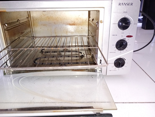 Horno Eléctrico Ranser + Soporte Para Pared!!!! Gris (Usado)