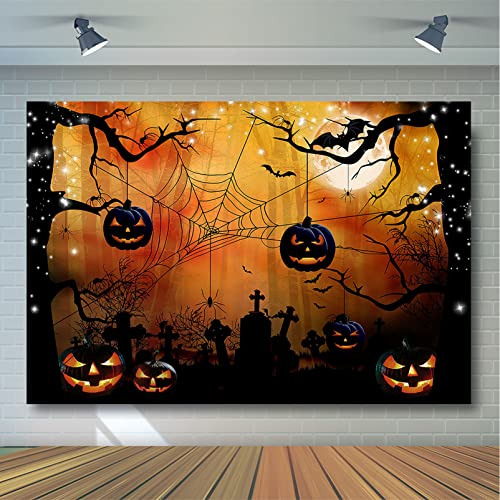 Calabazas Como Telón De Fondo Para Halloween Con Espeluznant
