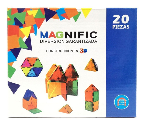 Imanes Bloques Magneticos Magnific 20 Piezas Juego