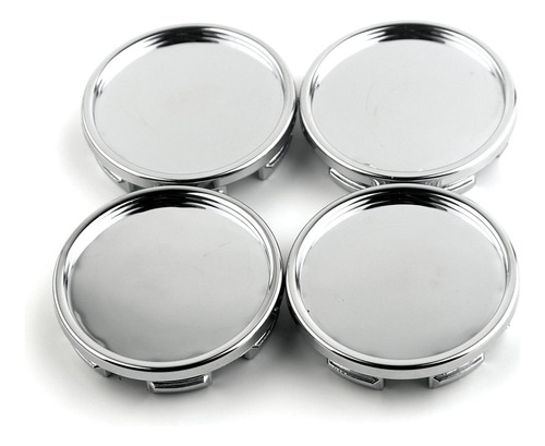 58mm Chrome Silver Abs Car Wheel Center Hub Caps Base S...