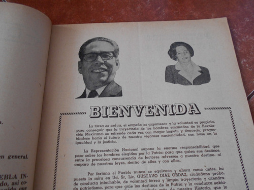 Revista Antigua Puebla Informativa #1 Gustavo Diaz Ordaz 60s (Usado)