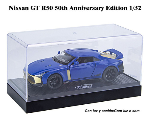 Nissan Gtr50 1/32 Miniatura Metal Coche Con Luces Y Sonido