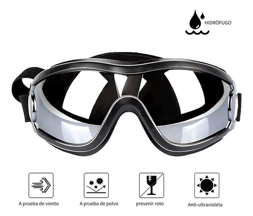 Lentes De Sol Gafas For Perros Con Protección Uv Y Viento