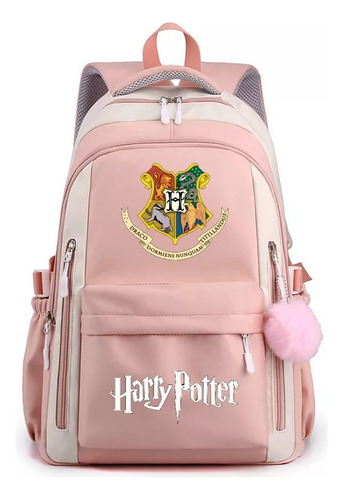 Mochila Escolar De Gran Capacidad De Harry Potter Para Hombr Diseño De La Tela Rosa