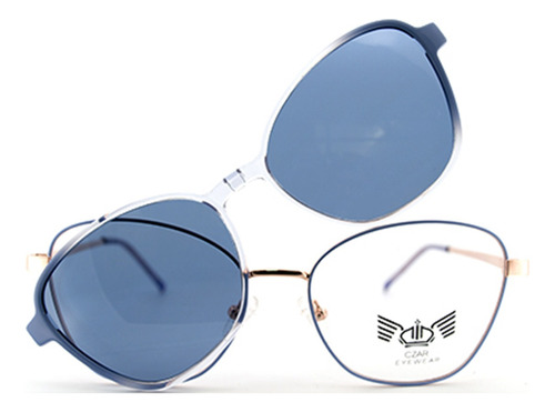 Armazón De Lentes Czar Con Clip-on - C8042