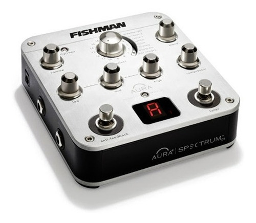 Fishman Pro-aur-spc Pedal P/guitarra Acústica Aura Spectrum Color Plateado