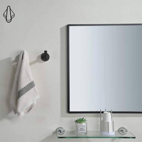 4pcs Acero Inoxidable Gancho Para Pared,7cdxd 304 Ganchos Para Percheros Y Toalla,accesorios De Baño Set,para Dormitorio,cocina,sala De Estar,garaje,aseo Ganchos De Pared,el Baño O La Oficina,negro