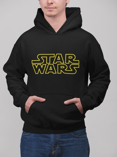 Poleron Star Wars Guerra Galaxia Algodon Estampado Invierno